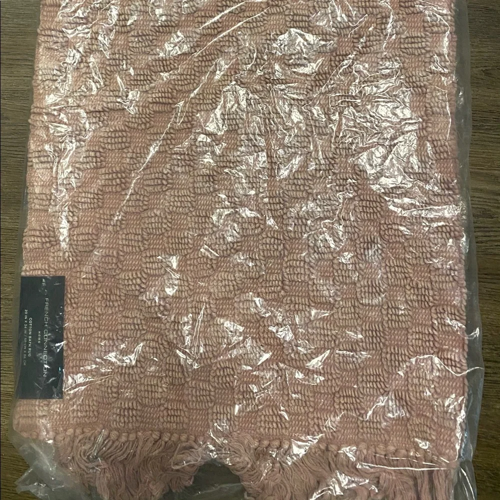 French Connection Blush Cotton Bath Rug